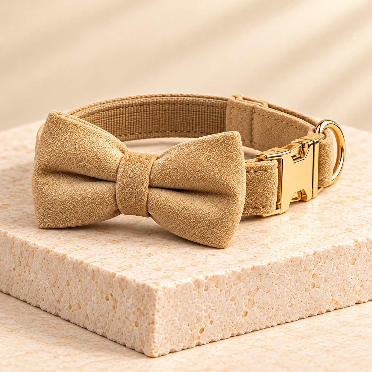 Collier pour chien avec noeud en velour