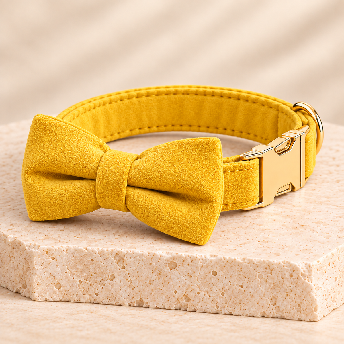 Collier pour chien avec noeud en velour