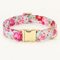 Verstelbare hondenhalsband met bloemenmotief