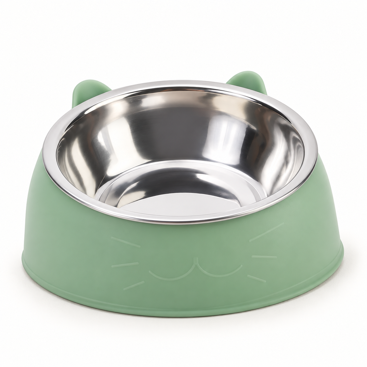 Gamelle inclinée pour chien avec bol en inox