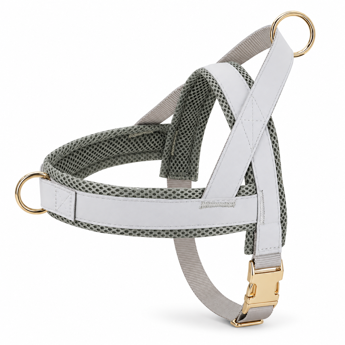 Harnais réglable pour chien en simili cuir et nylon